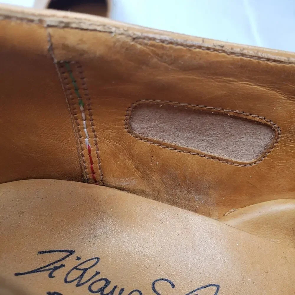 RARE SILVANO LATTANZI BROWN TAN SMOOTH LEATHER SINGLE LACE DRESS SHOES SIZE 6